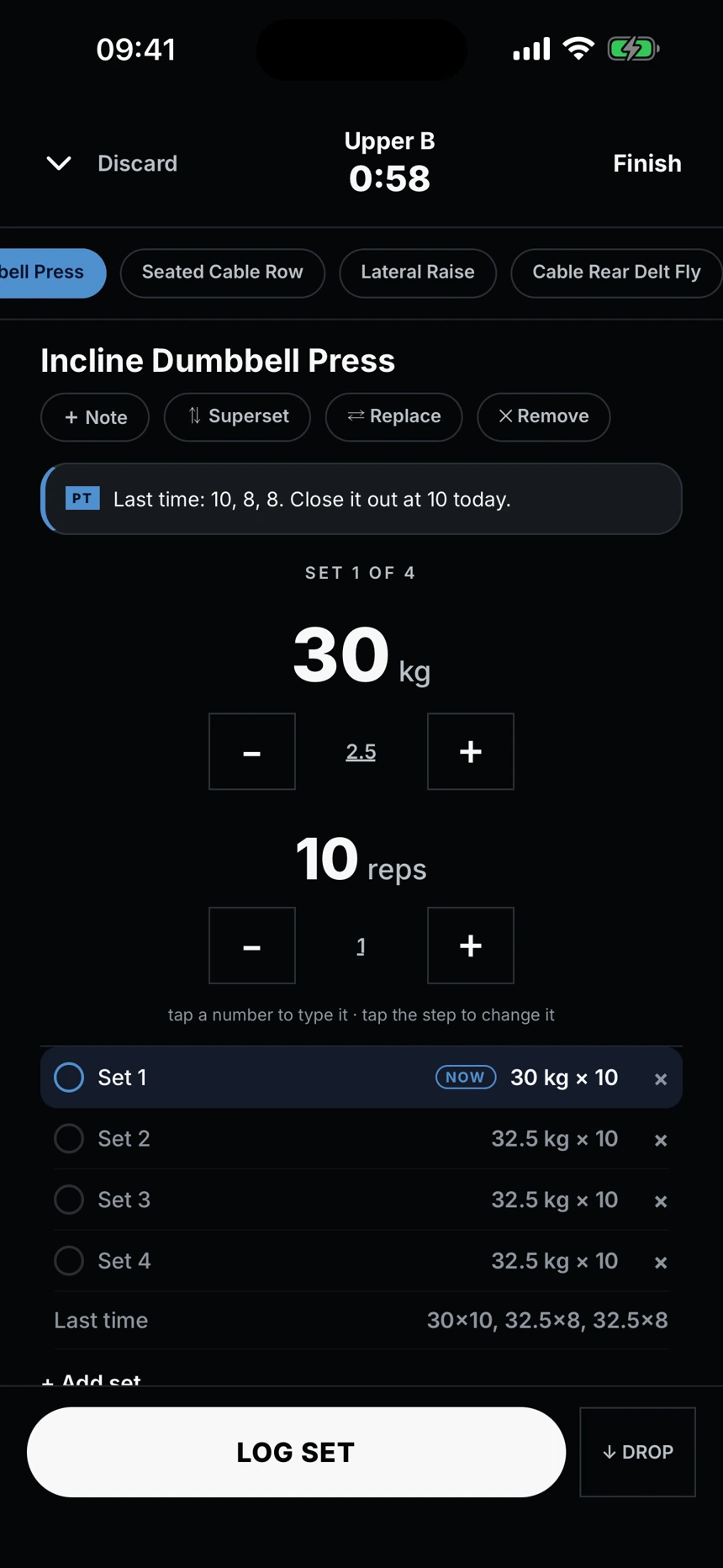 Active workout — Unyx app
